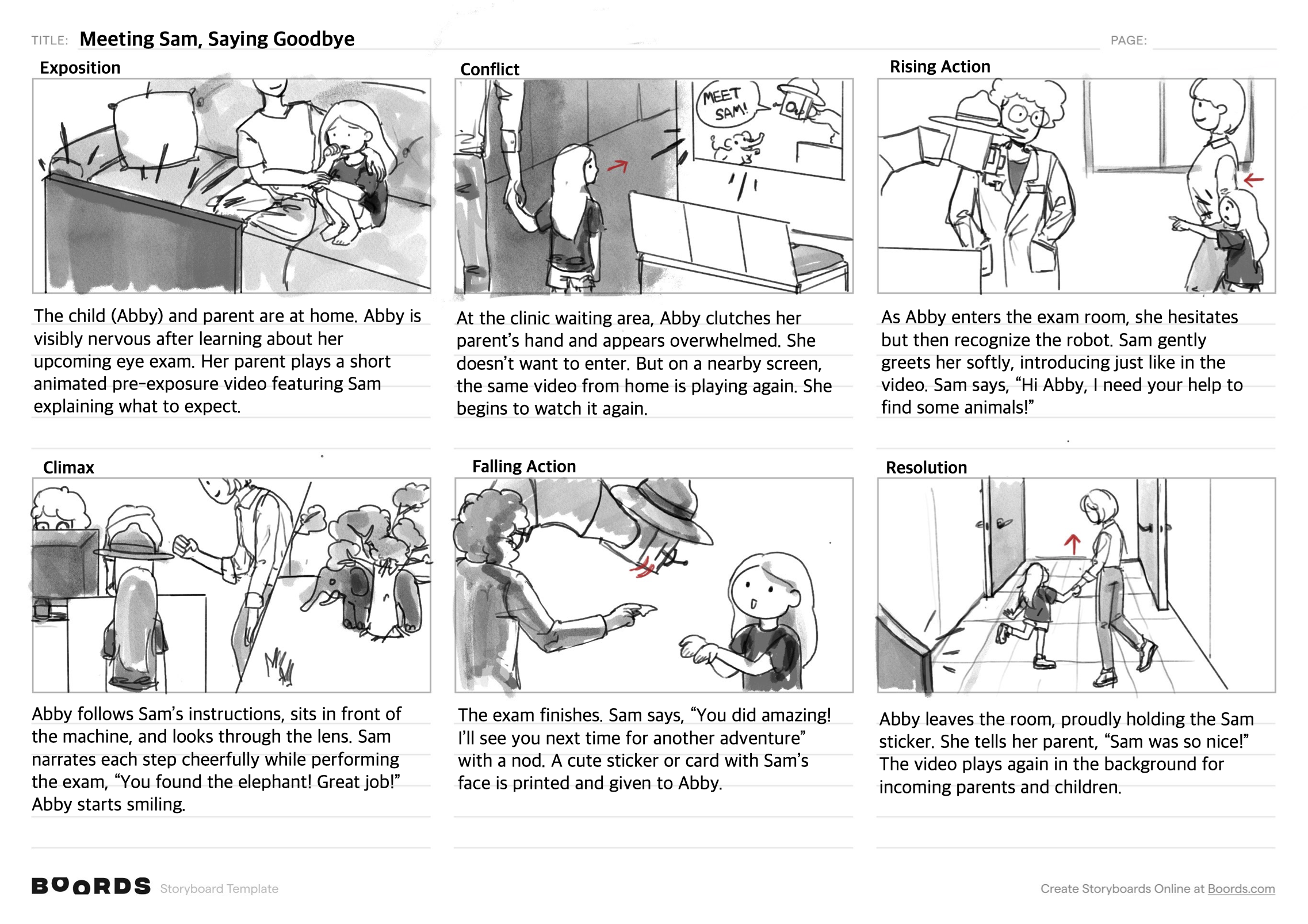 SAM the Ranger Storyboard